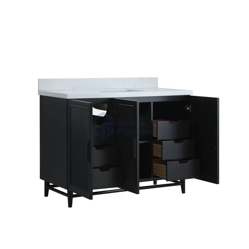 Sunflower13048B-B Classical Antique Farmhouse Rustic Bathroom Vanity