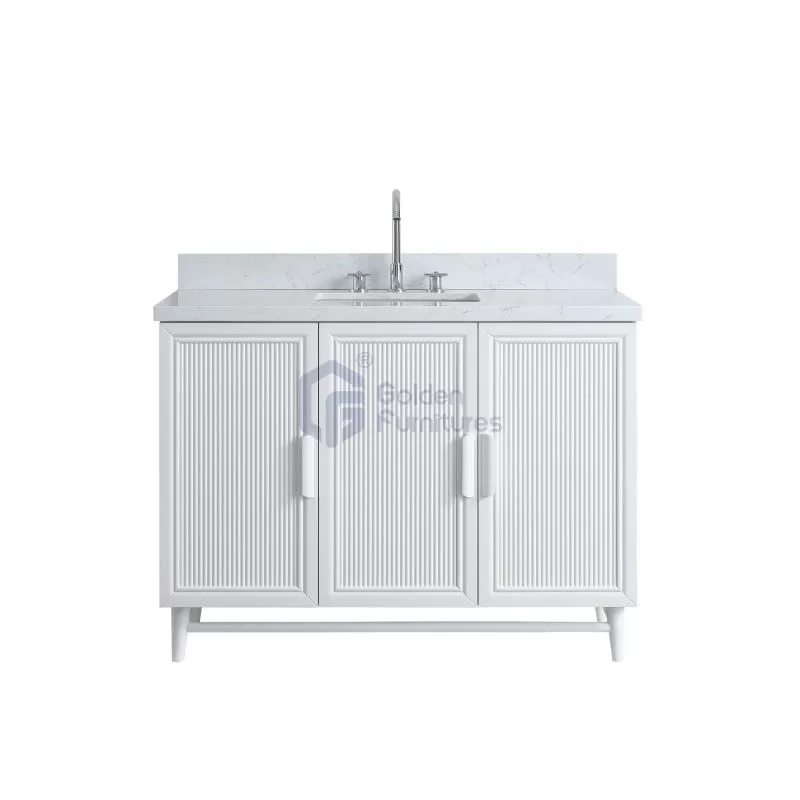 Sunflower13048B-W Classical Antique Farmhouse Rustic Bathroom Vanity