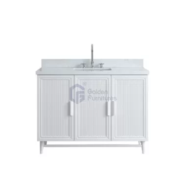 Sunflower13048B-W Classical Antique Farmhouse Rustic Bathroom Vanity