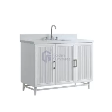 Sunflower13048B-W Classical Antique Farmhouse Rustic Bathroom Vanity