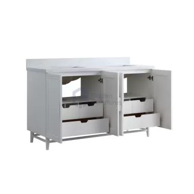 Sunflower13060B-W Classical Antique Farmhouse Rustic Washroom Vanity