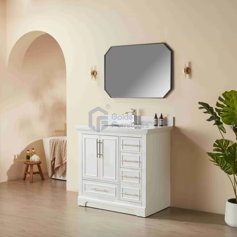 Iris23036W Transitional Solid Wood Vanity