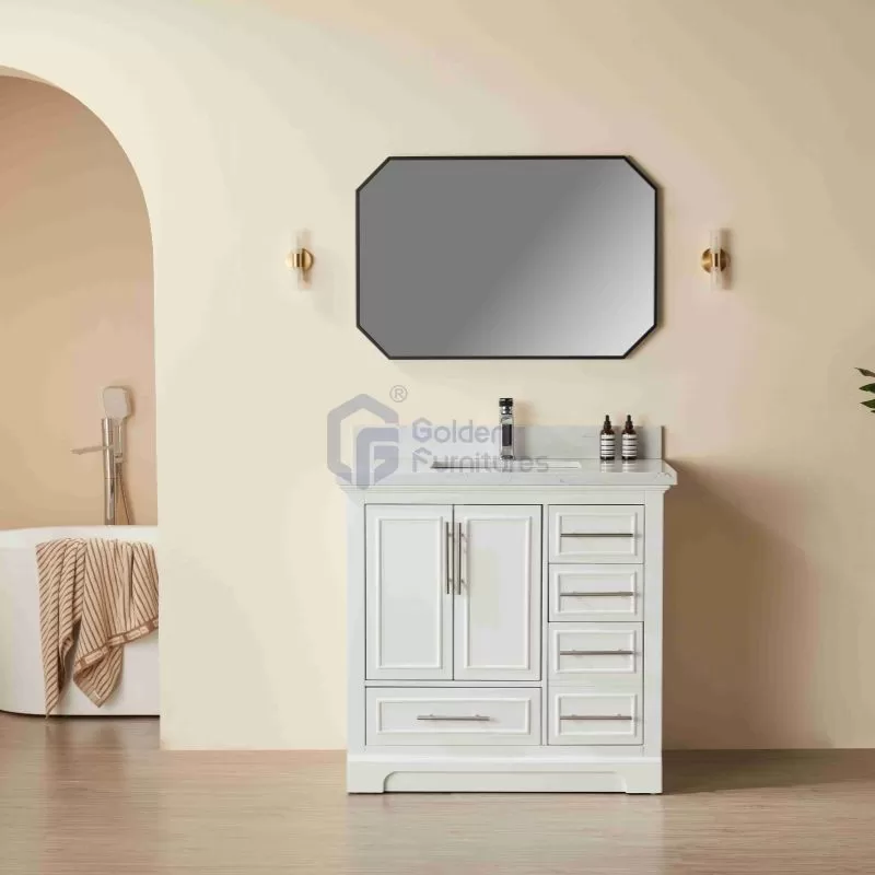 Iris23036W Transitional Solid Wood Vanity