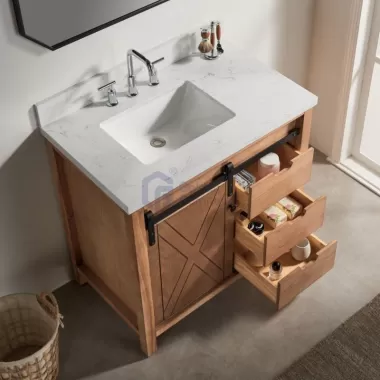 Daisy4036B-LC Solidwood Freestanding Vietnam Cabinet Single Bathroom Vanity Set Solid wood