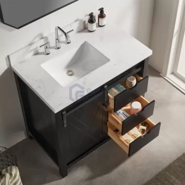 Daisy4036B-PNB Solidwood Freestanding Vietnam Cabinet Single Bathroom Vanity Set Solid wood