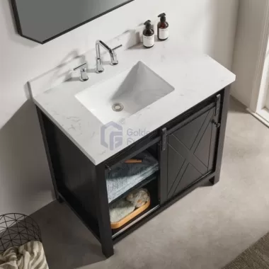 Daisy4036B-PNB Solidwood Freestanding Vietnam Cabinet Single Bathroom Vanity Set Solid wood