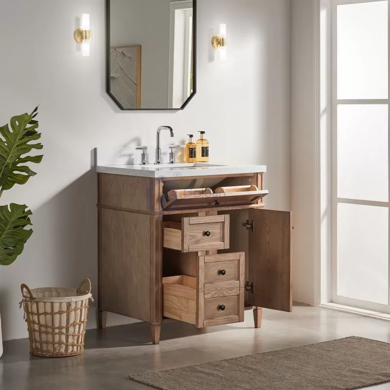 Rose14030LC Solidwood Small Freestanding Vanity