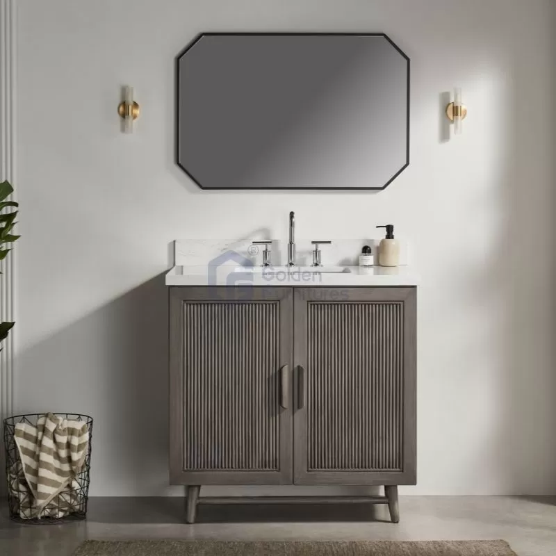 Sunflower13036B-AG Classical Antique Farmhouse Rustic Washroom Vanity