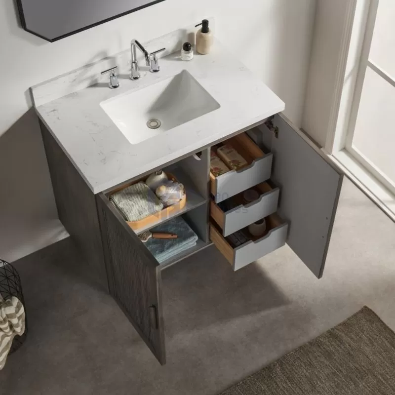 Sunflower13036B-AG Classical Antique Farmhouse Rustic Washroom Vanity