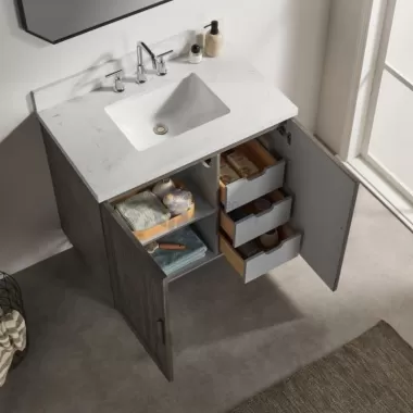 Sunflower13036B-AG Classical Antique Farmhouse Rustic Washroom Vanity