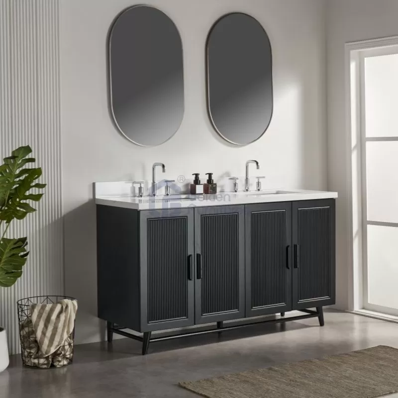 Sunflower13060B-MBK Classical Antique Farmhouse Rustic Washroom Vanity