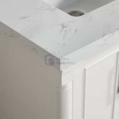 Iris7036C White Transitional Solid Wood Vanity