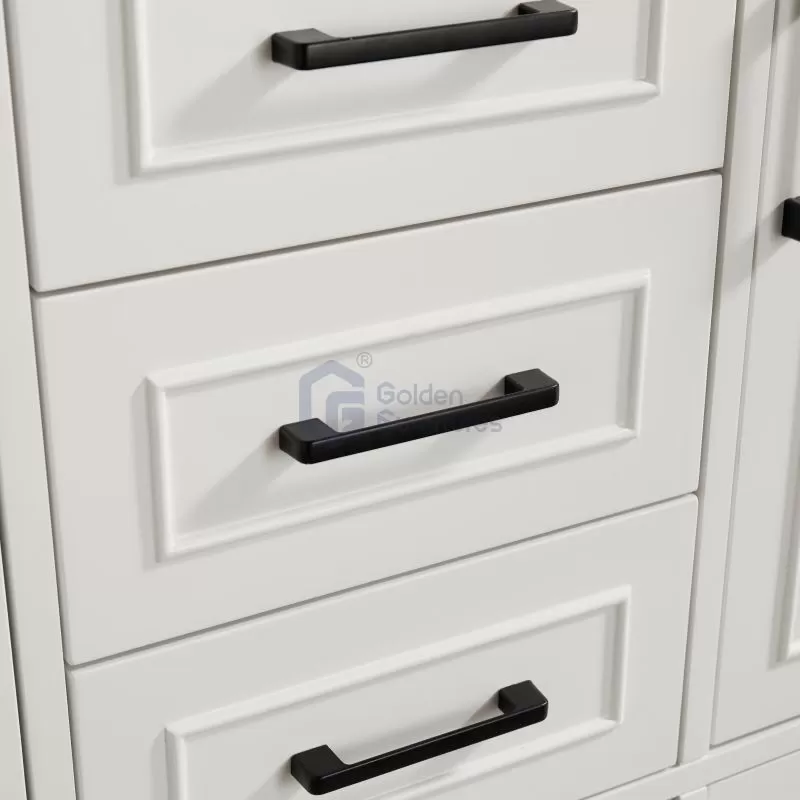 Iris7048C White Transitional Solid Wood Vanity