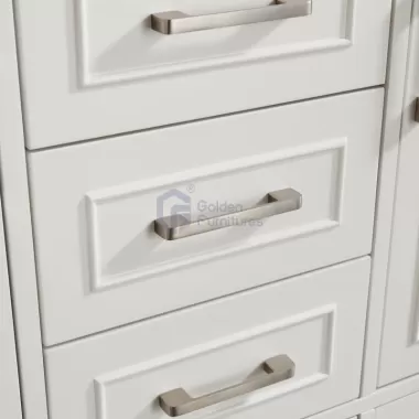 Iris7048C White Transitional Solid Wood Vanity