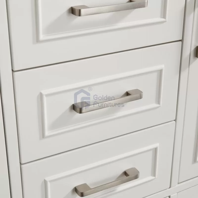 Iris7048C White Transitional Solid Wood Vanity