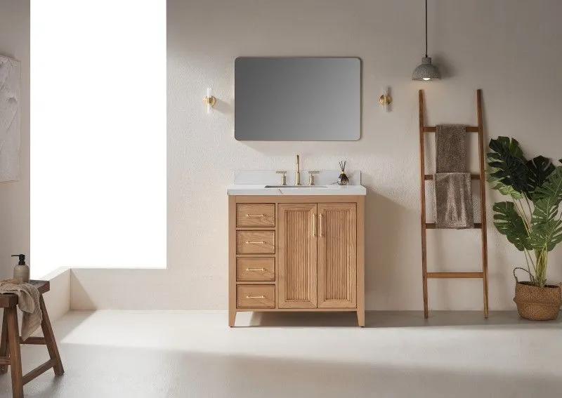 Sunflower28036-LC Classical Antique Farmhouse Rustic Washroom Vanity