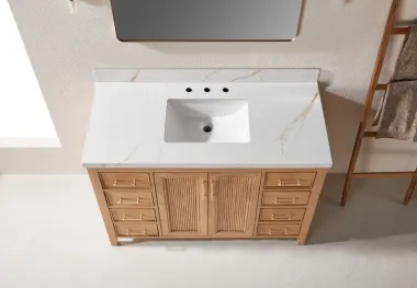 Sunflower28048-LC Classical Antique Farmhouse Rustic Washroom Vanity