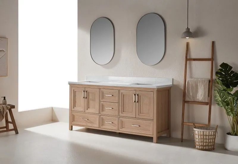 Rose7072DS-WO Double Shaker Freestanding Vanity