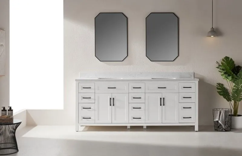 Rose3084-WH New Design Solidwood Freestanding Vietnam Vanity